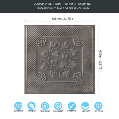 10tiles/lot Antique Ceiling Tiles for Premium Hotels, Mansions, Villas and Classic Dining Rooms PL66