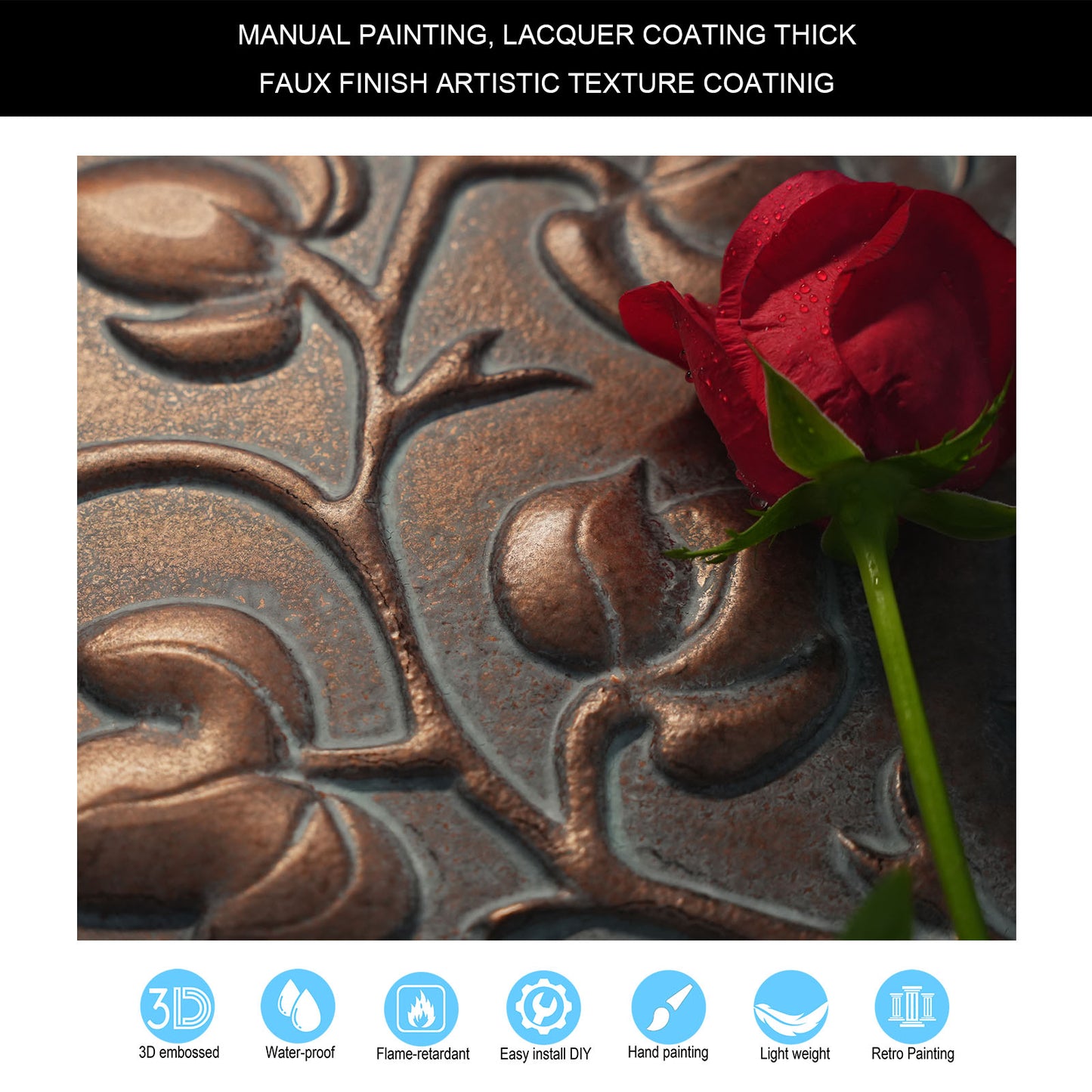 10tiles/lot Vintage Ceiling Tiles for Wine Cellars, Old-World Restaurants and Artistic Rooms PL66