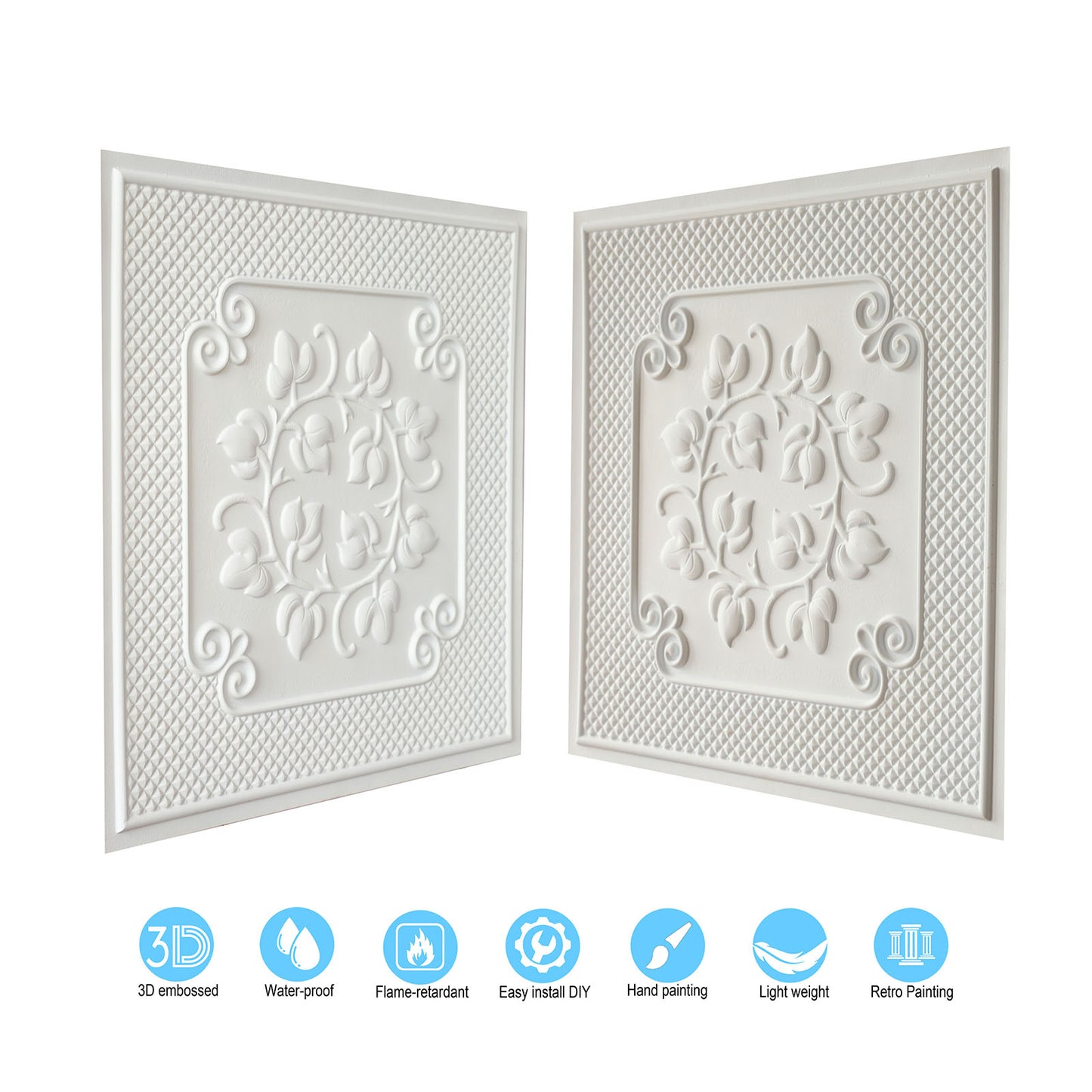 10tiles/lot Artistic Ceiling Tiles for Book Cafés, Literary Shops and Cultural Retail Spaces PL66