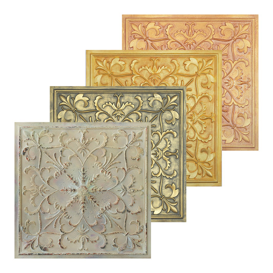 10tiles/lot Faux Metal Ceiling Tiles for Bars, Cafés, Lounges and Contemporary Interiors PL70