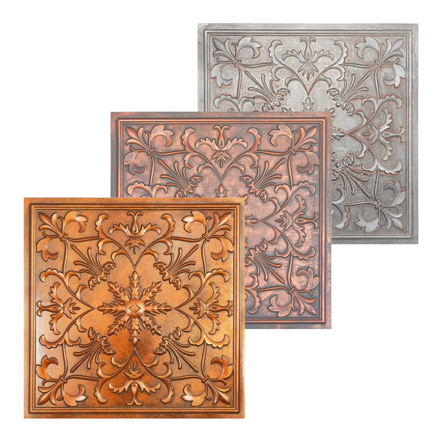 10tiles/lot Artistic Tin Ceiling Tiles for Artisan Workshops, Museums and Gallery Spaces PL70
