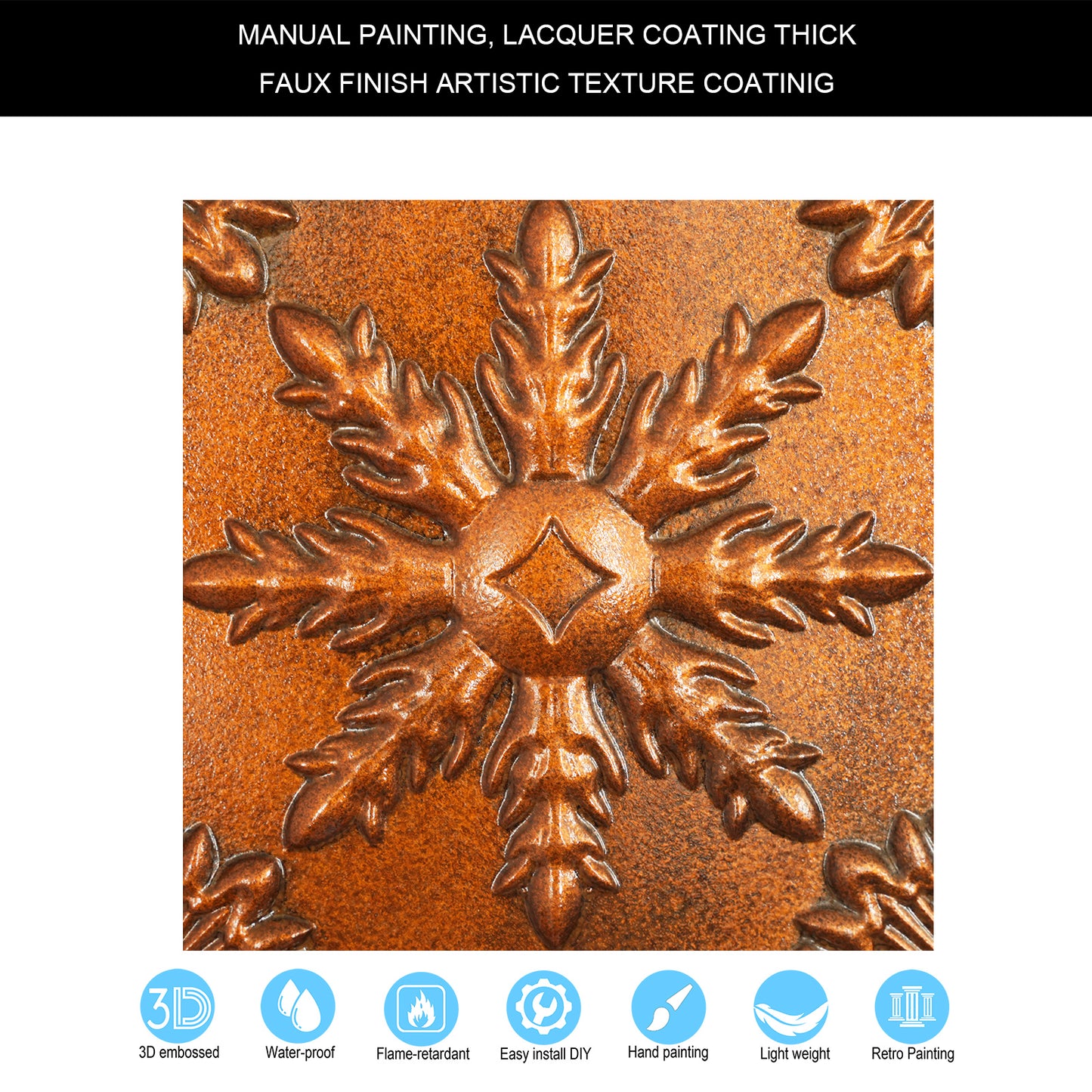 10tiles/lot Artistic Tin Ceiling Tiles for Artisan Workshops, Museums and Gallery Spaces PL70