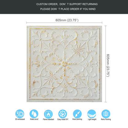 10tiles/lot Artistic Ceiling Tiles for Libraries, Museums, Craft Studios and Cultural Interiors PL70