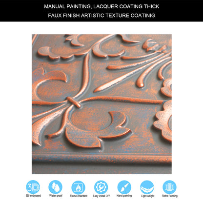 10tiles/lot Artistic Tin Ceiling Tiles for Artisan Workshops, Museums and Gallery Spaces PL70