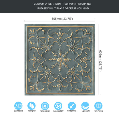 10tiles/lot PVC Ceiling Tiles for Salons, Spas, Massage Rooms and Comfortable Interiors PL66