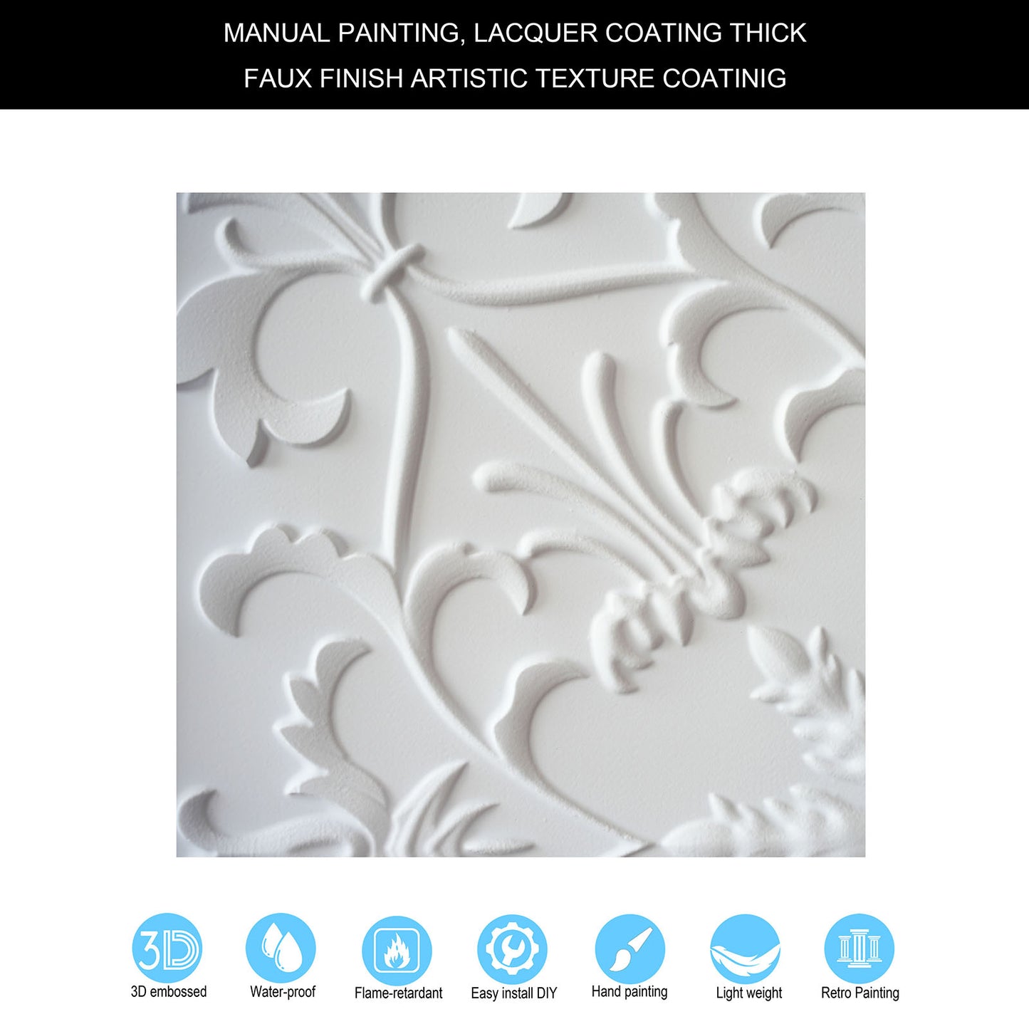 10tiles/lot Artistic Ceiling Tiles for Libraries, Museums, Craft Studios and Cultural Interiors PL70