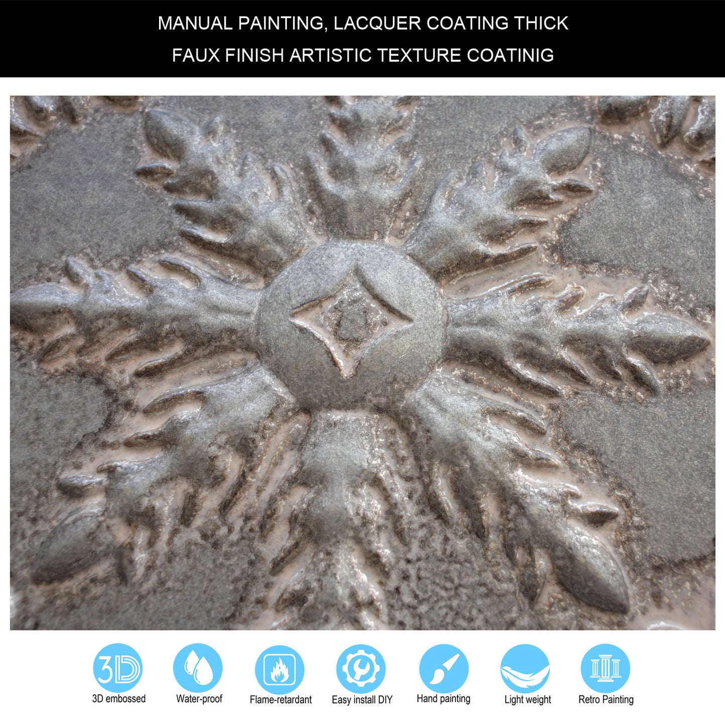 10tiles/lot Artistic Tin Ceiling Tiles for Artisan Workshops, Museums and Gallery Spaces PL70