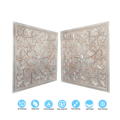 10tiles/lot Artistic Tin Ceiling Tiles for Artisan Workshops, Museums and Gallery Spaces PL70