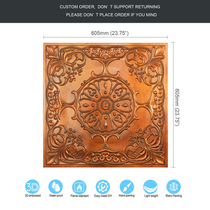 10tiles/lot Village-Style Ceiling Tiles for Country Restaurants, Coffee Shops and Charming Inns PL71