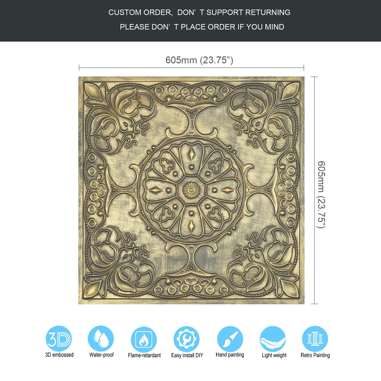 10tiles/lot 3D Decorative Ceiling Tiles for Trendy Restaurants, Bars and Creative Cafés PL71