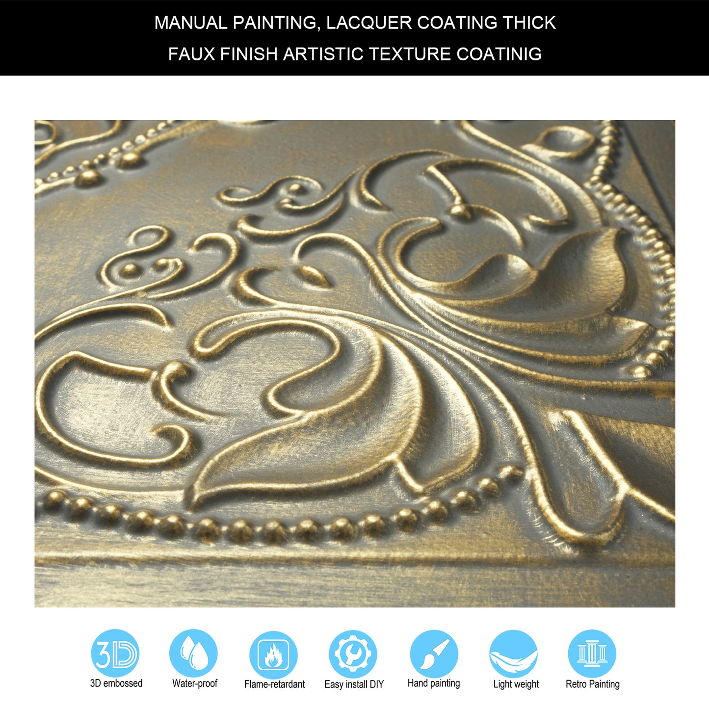 10tiles/lot 3D Decorative Ceiling Tiles for Trendy Restaurants, Bars and Creative Cafés PL71