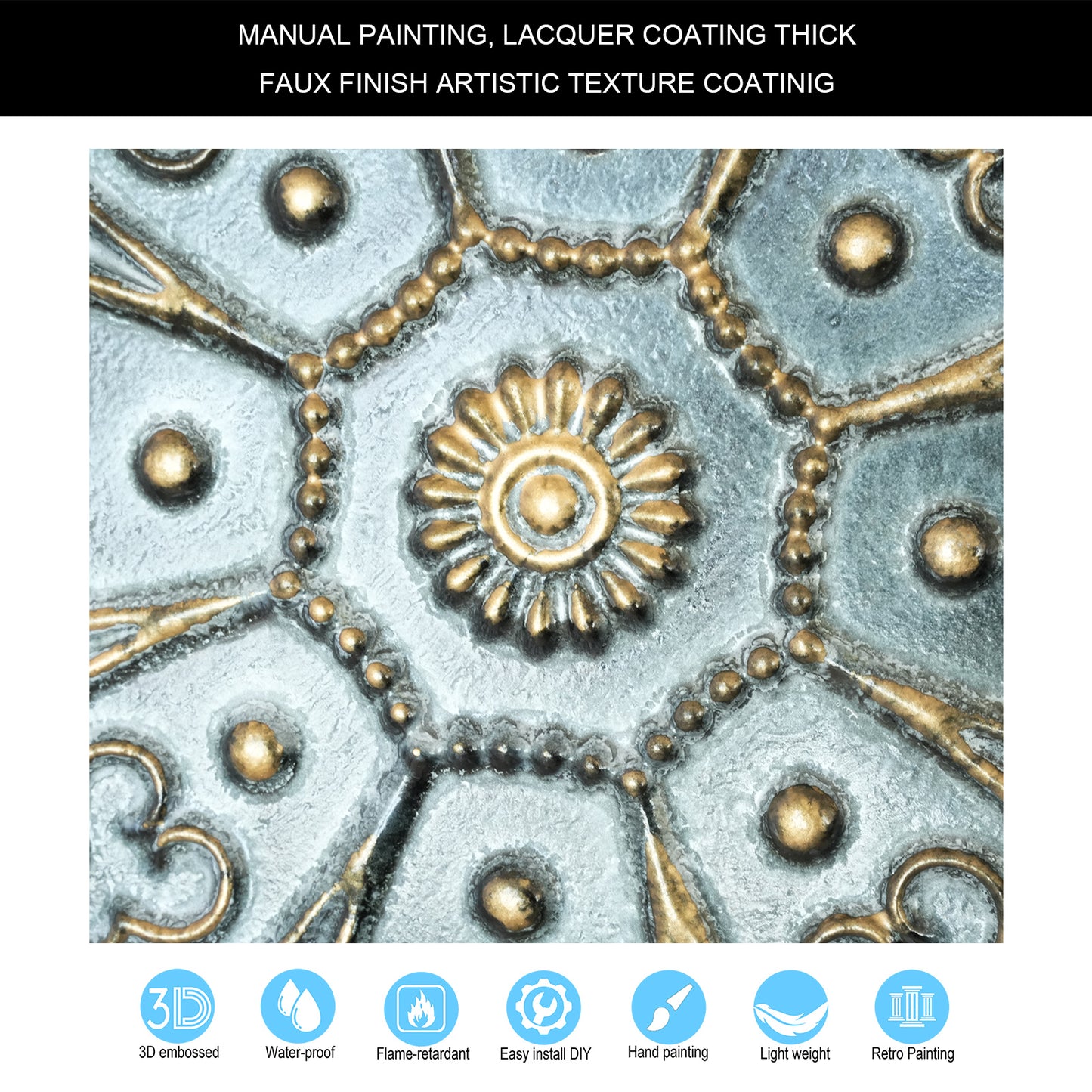 10tiles/lot 3D Decorative Ceiling Tiles for Trendy Restaurants, Bars and Creative Cafés PL71