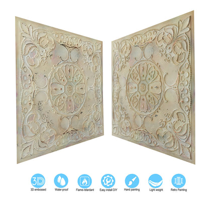 10tiles/lot Embossed Decorative Ceiling Tiles for Luxury Hotels, Apartments and Signature Rooms PL71