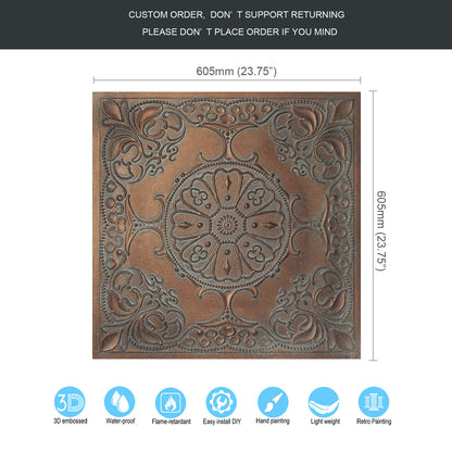 10tiles/lot Village-Style Ceiling Tiles for Country Restaurants, Coffee Shops and Charming Inns PL71