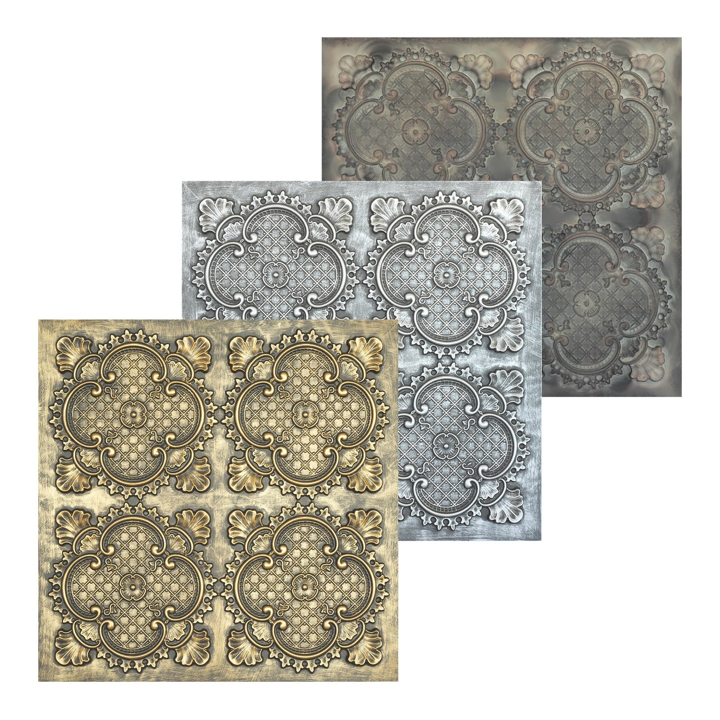 10tiles/lot Faux Metal Ceiling Tiles for Bars, Cafés, Lounges and Contemporary Interiors PL80