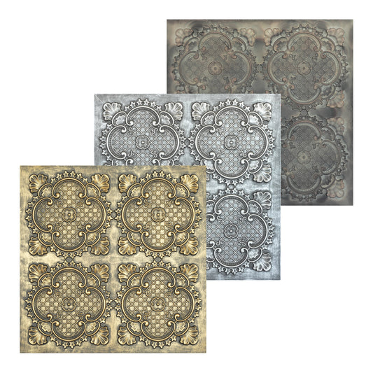 10tiles/lot Faux Metal Ceiling Tiles for Bars, Cafés, Lounges and Contemporary Interiors PL80