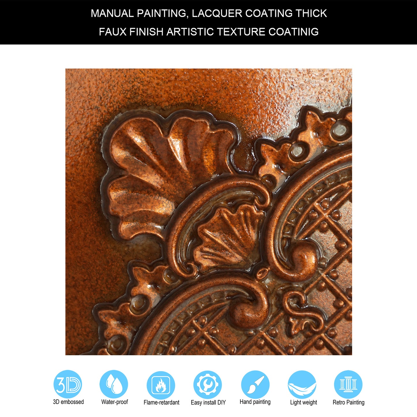 10tiles/lot Drop-In Ceiling Tiles for Office Buildings, Meeting Rooms and Commercial Halls PL80