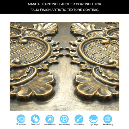 10tiles/lot Faux Metal Ceiling Tiles for Bars, Cafés, Lounges and Contemporary Interiors PL80