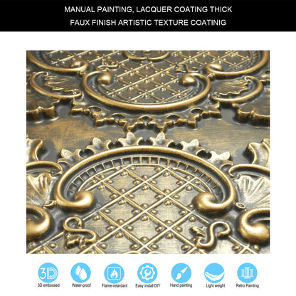 10tiles/lot Faux Metal Ceiling Tiles for Bars, Cafés, Lounges and Contemporary Interiors PL80