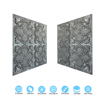 10tiles/lot Faux Metal Ceiling Tiles for Bars, Cafés, Lounges and Contemporary Interiors PL80