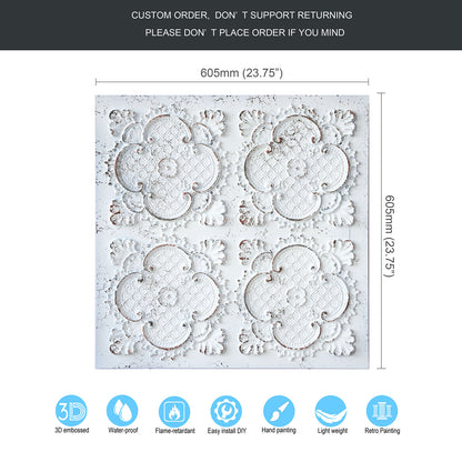 10tiles/lot Decorative Ceiling Tiles for Luxury Hotels, Villas, Salons and High-End Interiors PL80