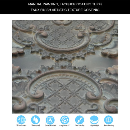 10tiles/lot Faux Metal Ceiling Tiles for Bars, Cafés, Lounges and Contemporary Interiors PL80