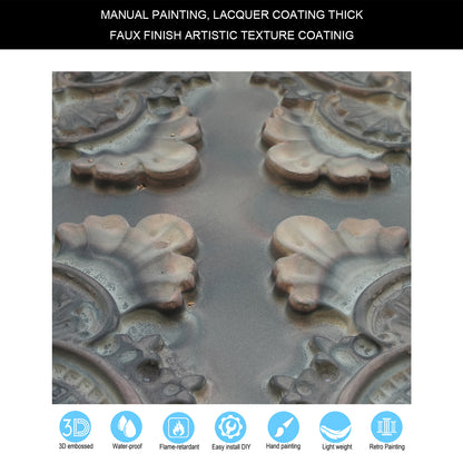 10tiles/lot Faux Metal Ceiling Tiles for Bars, Cafés, Lounges and Contemporary Interiors PL80