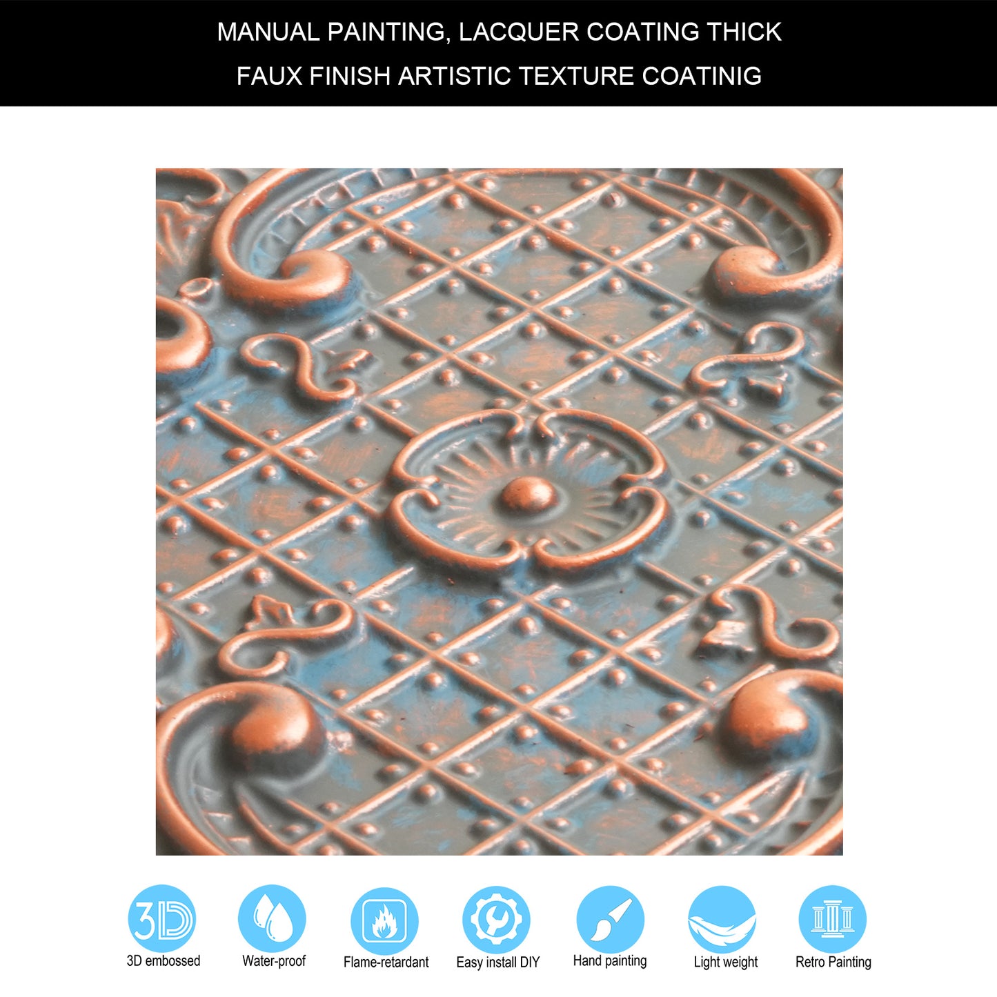 10tiles/lot Drop-In Ceiling Tiles for Office Buildings, Meeting Rooms and Commercial Halls PL80