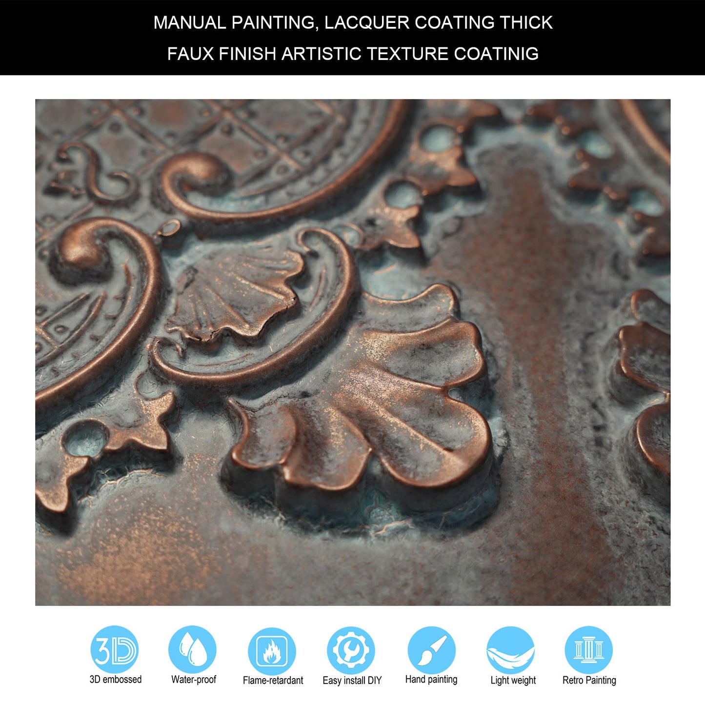 10tiles/lot Drop-In Ceiling Tiles for Office Buildings, Meeting Rooms and Commercial Halls PL80