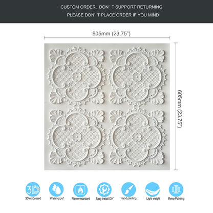 10tiles/lot Decorative Ceiling Tiles for Luxury Hotels, Villas, Salons and High-End Interiors PL80