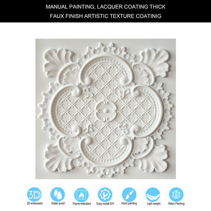 10tiles/lot Decorative Ceiling Tiles for Luxury Hotels, Villas, Salons and High-End Interiors PL80