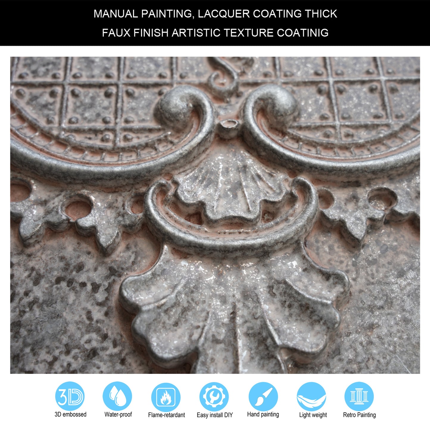 10tiles/lot Drop-In Ceiling Tiles for Office Buildings, Meeting Rooms and Commercial Halls PL80