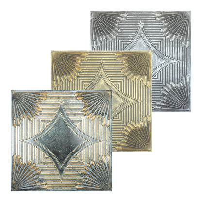 10tiles/lot 3D Faux Metal Ceiling Tiles for Stylish Bars, Clubs and Trendy Restaurants PL81