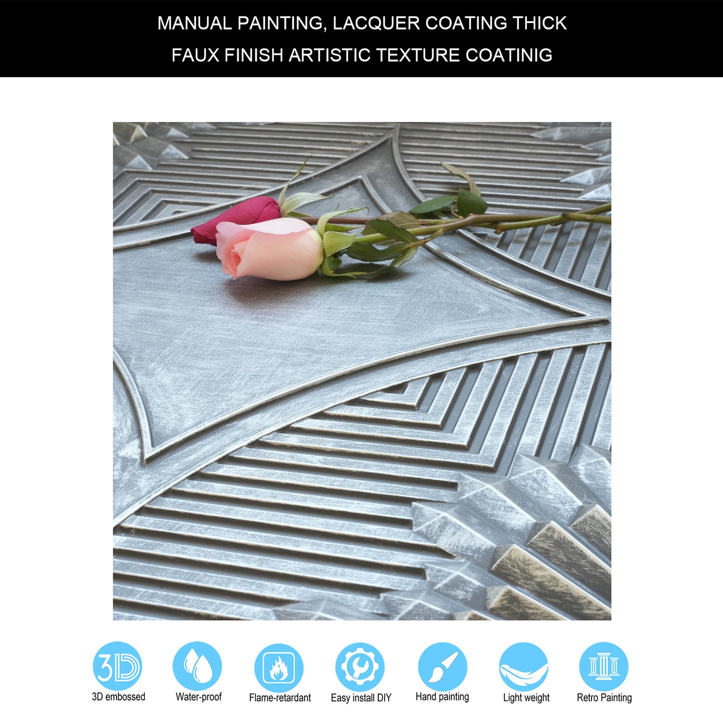 10tiles/lot 3D Faux Metal Ceiling Tiles for Stylish Bars, Clubs and Trendy Restaurants PL81