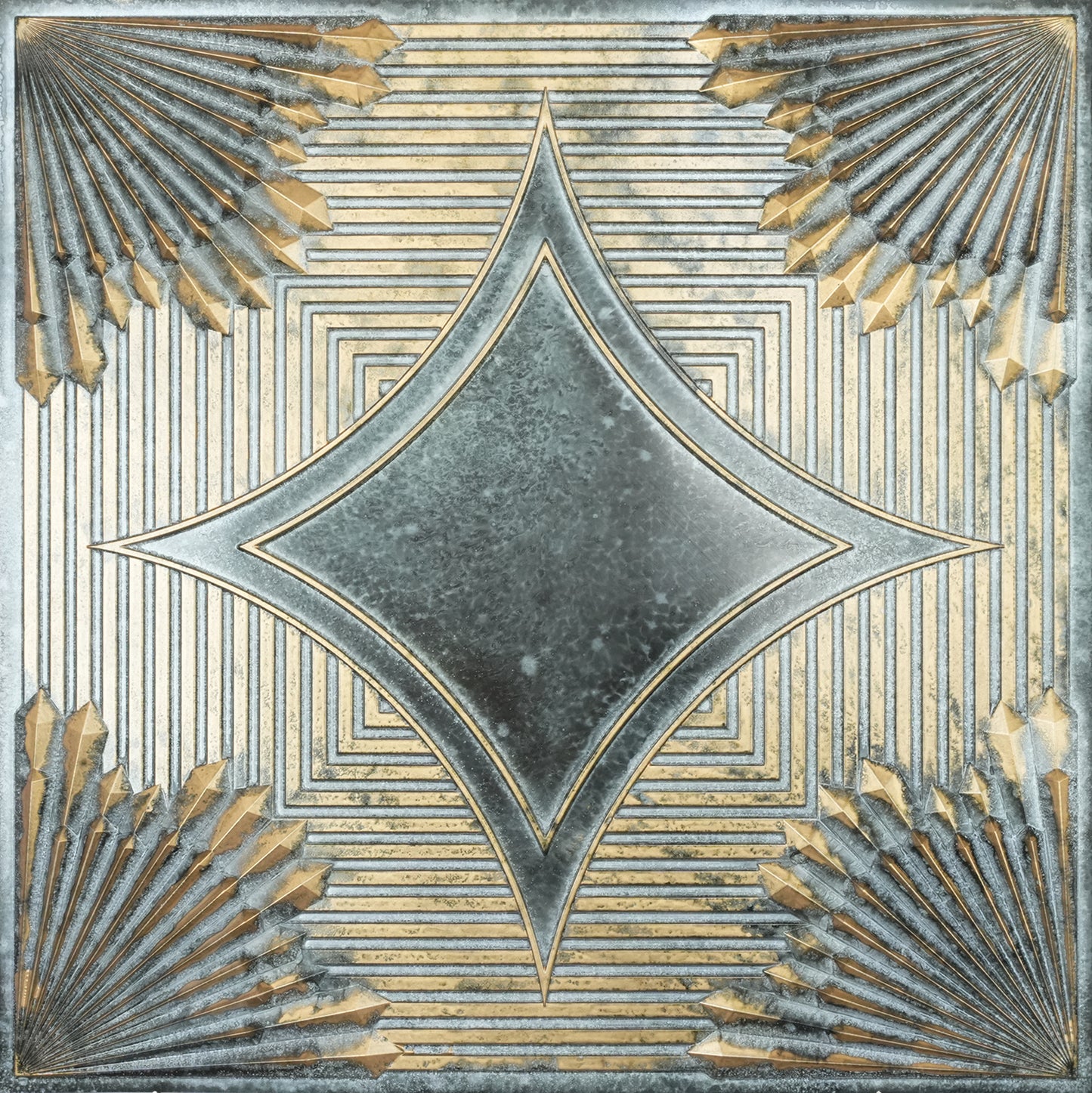 10tiles/lot 3D Faux Metal Ceiling Tiles for Stylish Bars, Clubs and Trendy Restaurants PL81