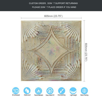 10tiles/lot Distressed Ceiling Tiles for Craft Studios, Retro Cafés and Industrial Design Rooms PL81