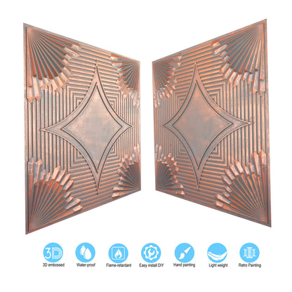 10tiles/lot Tin Ceiling Tiles for Fashion Salons, Barber Shops and Trendy Retail Spaces PL81