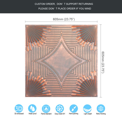 10tiles/lot Tin Ceiling Tiles for Fashion Salons, Barber Shops and Trendy Retail Spaces PL81