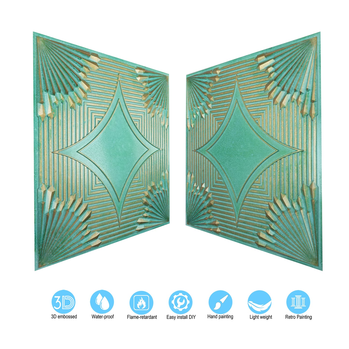 10tiles/lot Metallic Ceiling Tiles for Stylish Bars, Clubs, Restaurants and Social Spaces PL81