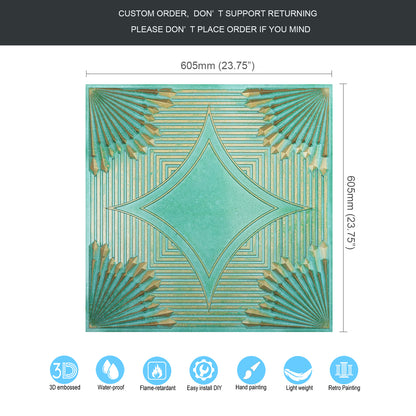 10tiles/lot Metallic Ceiling Tiles for Stylish Bars, Clubs, Restaurants and Social Spaces PL81