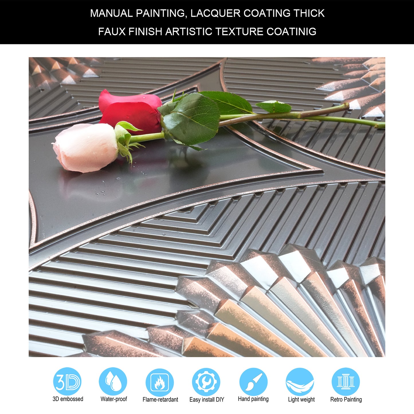 10tiles/lot Tin Ceiling Tiles for Fashion Salons, Barber Shops and Trendy Retail Spaces PL81