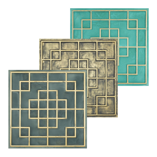 10tiles/lot Faux Tin Embossed Tiles for Luxury Apartments, Villas and Modern Home Interiors PL82