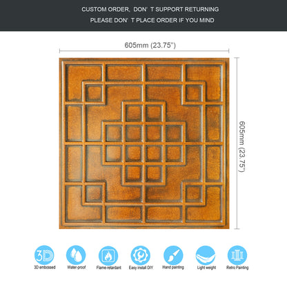 10tiles/lot Classic Victorian Ceiling Tiles for Boutique Hotels, Heritage Inns and Luxury Villas PL82