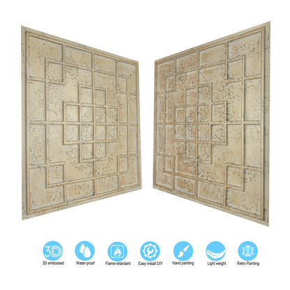 10tiles/lot Tin Ceiling Tiles for Fashion Salons, Barber Shops and Trendy Retail Spaces PL82