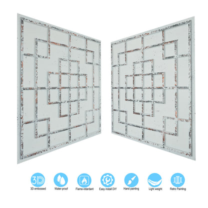 10tiles/lot Tin Ceiling Tiles for Fashion Salons, Barber Shops and Trendy Retail Spaces PL82