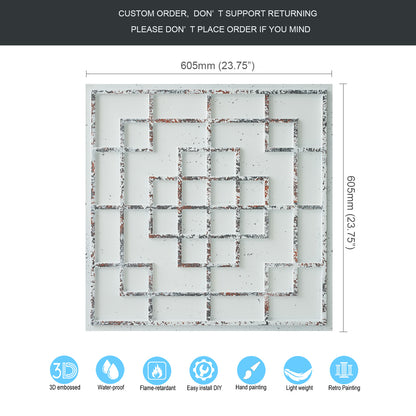 10tiles/lot Tin Ceiling Tiles for Fashion Salons, Barber Shops and Trendy Retail Spaces PL82