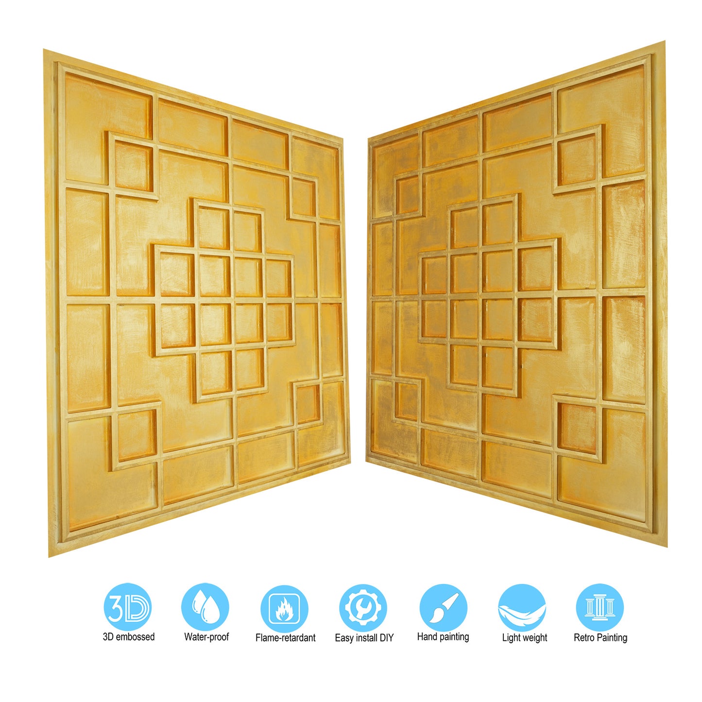 10tiles/lot Tin Ceiling Tiles for Fashion Salons, Barber Shops and Trendy Retail Spaces PL82