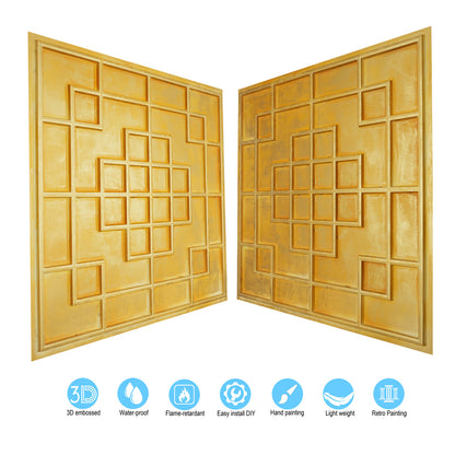 10tiles/lot Tin Ceiling Tiles for Fashion Salons, Barber Shops and Trendy Retail Spaces PL82