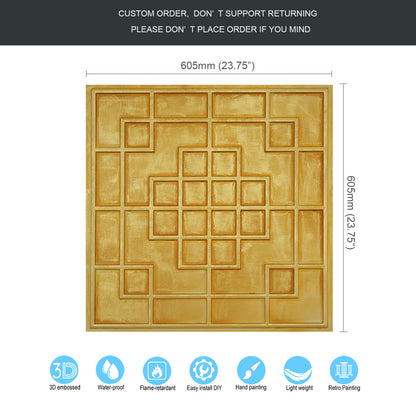 10tiles/lot Tin Ceiling Tiles for Fashion Salons, Barber Shops and Trendy Retail Spaces PL82