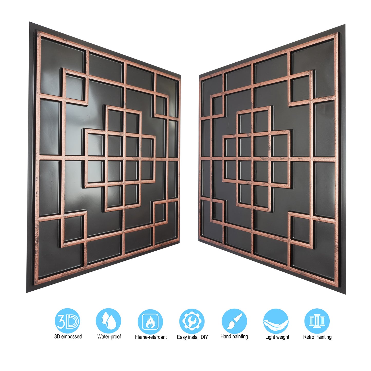 10tiles/lot Classic Victorian Ceiling Tiles for Boutique Hotels, Heritage Inns and Luxury Villas PL82